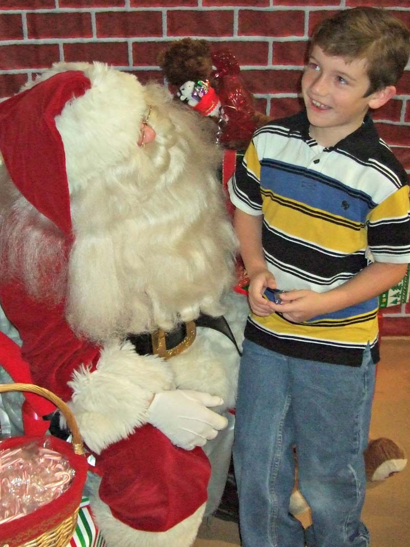 photo of a boy with Santa